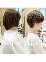 ビュートヨナカ(VIEW TOYONAKA)&nbsp;【３０代４０代５０代】小顔ショート/豊中/髪質改善/グレージュ