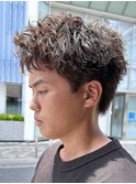 スパイキーショートパーマツイストスパイラルパーマビジネスヘア