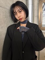 ルーム(Loom.)&nbsp;黒髪ニュアンスボブ 切りっぱなしボブ