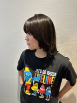 ジーナ 吉塚(Zina)&nbsp;ミディアムレイヤー×モカブラウン【福田れん】吉塚美容室