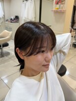 アッシュ 西荻窪店(Ash) 〈お顔周りカット〉結んで可愛く!シースルーサイドバング