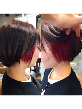 サロンドミルク 原宿(salon de MiLK) サロンドミルク原宿 インナーカラー×クラシカルレッドマッシュ