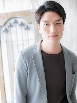 メンズヘア ビーセカンド 草加店(MENS HAIR B-2) ビジネスでも◎涼しげヘア七三スリークショートK