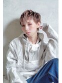 メンズライク×前髪パーマ×フレンチカジュアル×グレーベージュ