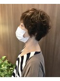 パーマショートヘア