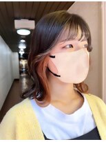 マリン(Marine)&nbsp;20代30代ブリーチ無しオレンジイヤリングカラー