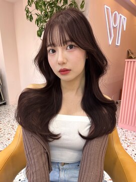 ボタン シブヤ(VOTAN SHIBUYA) ピンク/ブラウン/レイヤー/カラー/カット/韓国/渋谷