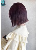 ぱっつんボブパープル
