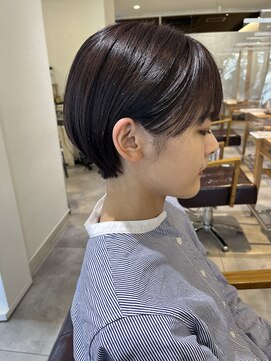 ブレンドバイハピネス(Blend by happiness) 丸みショート×ラベンダーブラウン