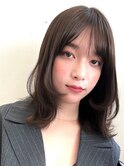 ミディアムボブくびレイヤー似合わせカットハッシュカット