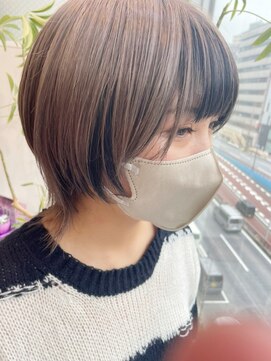 グーフィートーキョー 銀座(Goofy Tokyo) Goofy銀座/ショートウルフ/逆フェイスフレーミング/全体ブリーチ