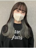 インナーカラー/フェイスフレーミング/グレーカラー