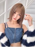 ハイトーンベージュ×ボブ