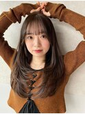 髪質改善艶ロングレイヤーカット顔周り姫カット[熊本/上通/下通]