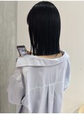 【YOKE】暗髪就活ヘアッシュ結べるボブロブ縮毛矯正髪質改善