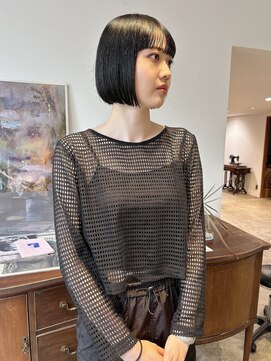 ヘアーアイストゥーレ(HAIR ICI TRE) ボブ ミニボブ ぷつっとカット 担当渡邉桜桃