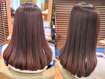 TJ天気予報 3mm 尾西店の写真/水素ストレートで自然なストレートに髪質改善！ダメージレスな施術で、しなやかで美しい髪に仕上げます☆