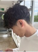 甲府昭和町波巻きスパイラルパーマツイストパーマメンズマッシュ