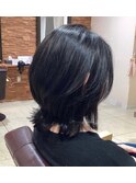 くびれレイヤー/レイヤーカット/暗髪