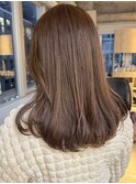 柔らか透明感カラー/ブリーチなし/オリーブブラウン/大阪梅田