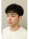 メンズツイストスパイラルパーマ/ツーブロック/刈り上げ