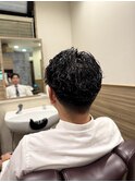 30代40代大人オシャレ爽やか刈り上げスパイラルパーマ