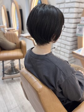 アドラーブル けやき通り店(adorable) 大人かわいい丸みショート30代40代50代耳かけショート