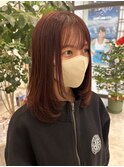 レイヤーカット×暖色カラー