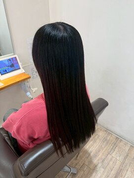 ヘアショップ エヌアンドエー 久喜菖蒲店(hair shop N&A) 艶髪ブラック×ナチュラルストレートロングヘア