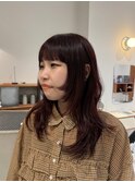 ダークチェリー/レイヤーカット/顔周りレイヤー/conoka
