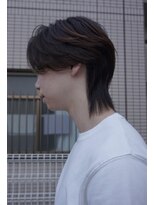 ネクストフォーヘアー(NEXT for hair)&nbsp;曲がる縮毛矯正　センターパート　メンズウルフ