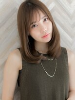 『ROMA』透け感斜めバングで大人かわいいナチュラルセミディ