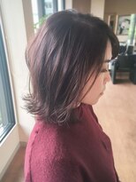 コース(CORS)&nbsp;【CORS高崎】ピンクブラウン☆切りっぱなしボブ