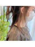 抜け感ハイライト/くすみベージュフィールインカラー