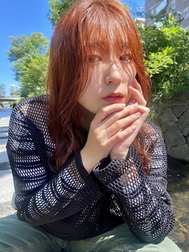 エル(EL by green) (akiko)ピンクオレンジ×ウェーブ