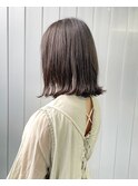 鎖骨ボブ×グレージュカラー
