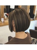 ボブ ハイライトカラー