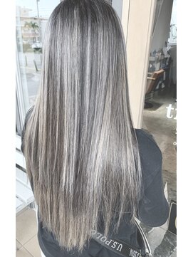 トリニティ(trinity) 細かめハイライトコントラスト・アッシュグレー【豊見城・小禄】