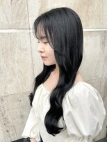 ラグーン 原宿 表参道(LAGOON)&nbsp;【LAGOON】韓国風サイドバング◎ダークグレーブラック
