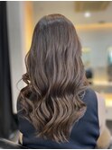 チョコレートブラウン ロングレイヤー オンブレ/20代30代40代