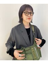 ゲームバイアランスミシー 心斎橋(GAME by Alan Smithee)&nbsp;ラベンダーカラー/外ハネボブ/ぱつっとカット【心斎橋/堀江】