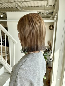 グリーン(green) リナ 裾カラー