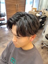 メンズ レオ 南森町店(men's LEO) ニュアンスパーマ×センターパート
