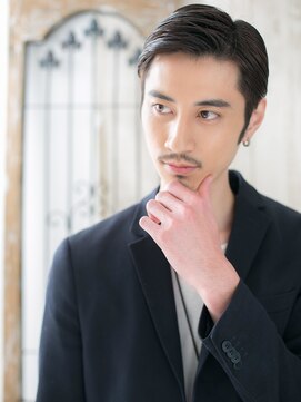 モッズヘア メン 仙台愛子駅前店(mod's hair men) ジェントルな暗髪七三オールバックメンズカット仙台愛子