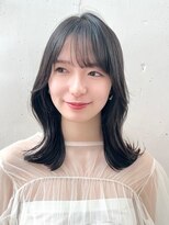 ヘアラウンジ ビーチ 青山 外苑前(hair lounge BEACH) ふんわりくびれミディアムダークグレージュ