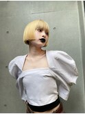 blonde/金髪 ブロンド ミニボブ