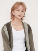 ミディアムヘア/ショコラベージュ/ボブルフ/新宿駅