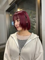 レコ 渋谷(LECO) ボブウルフボルドーカラー
