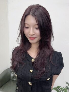 ジーテ 渋谷(gite) ピンクラベンダー×レイヤーカット