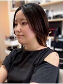 縮毛矯正ナチュラル外ハネボブ